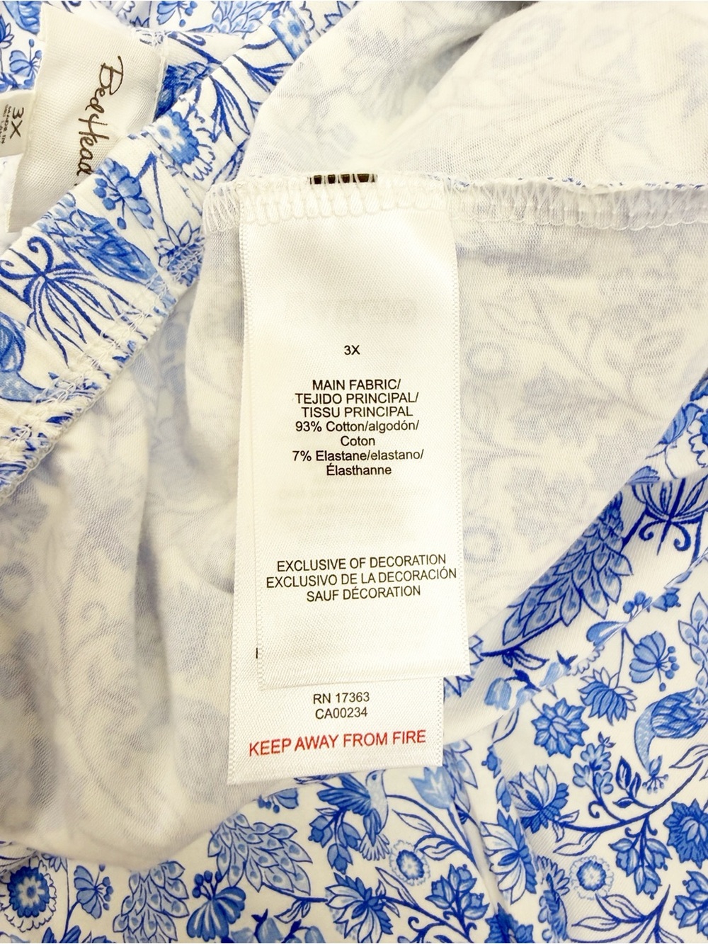 BedHead Long Sleeve Classic PJ Set Bloomscape White Bird Floral Full Length - Picture 16 of 16